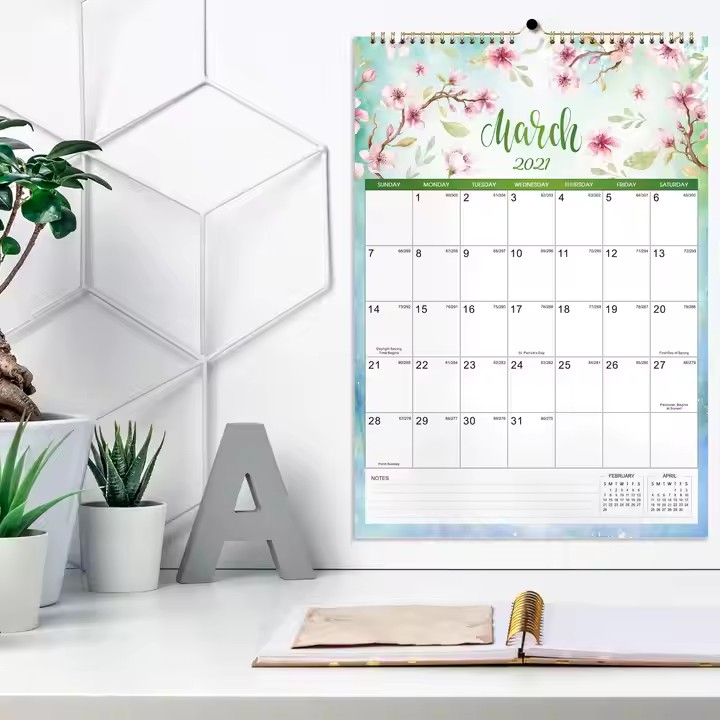 Custom business holiday planning wall calendar for office scheduling