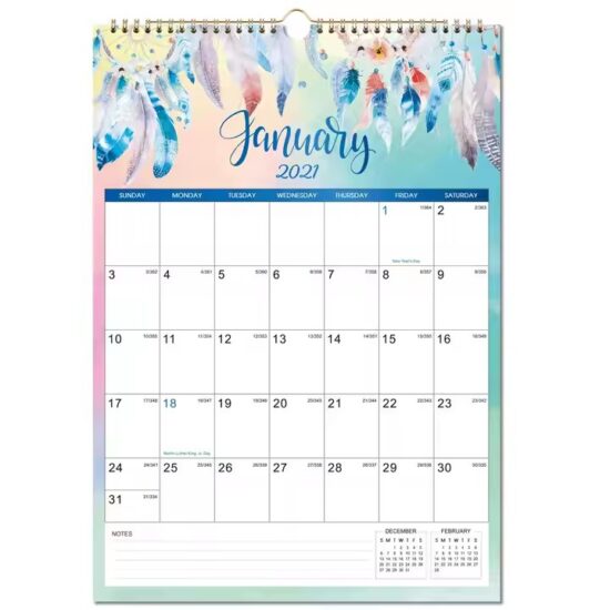 Custom business holiday planning wall calendar for office scheduling