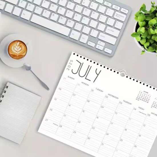 Custom business holiday planning wall calendar for office scheduling
