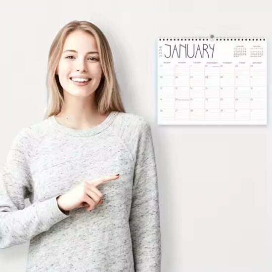 Custom business holiday planning wall calendar for office scheduling