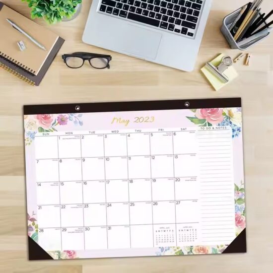 Custom wall calendar for planning and organizing office tasks
