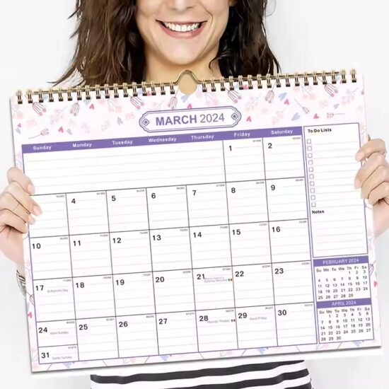 Custom wall calendar for planning and organizing office tasks