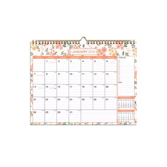 Custom wall calendar for planning and organizing office tasks