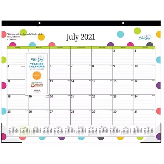 Custom spiral wall calendar for home and office use