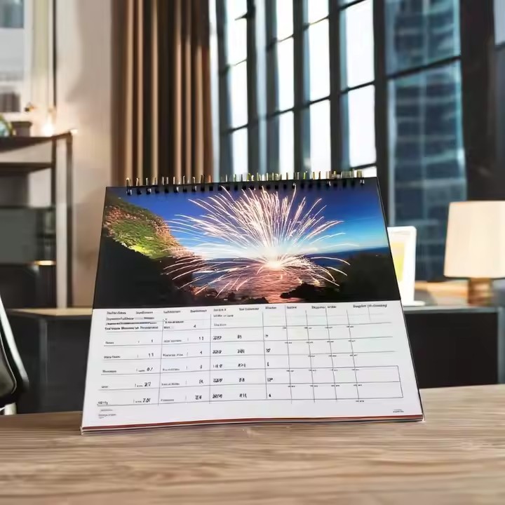 Branded custom wall calendar with logo and stylish layout