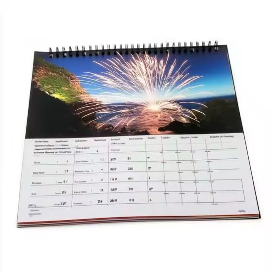 Branded custom wall calendar with logo and stylish layout