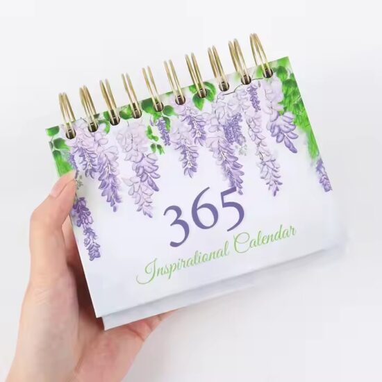 Practical desktop standing calendar for daily planning and scheduling