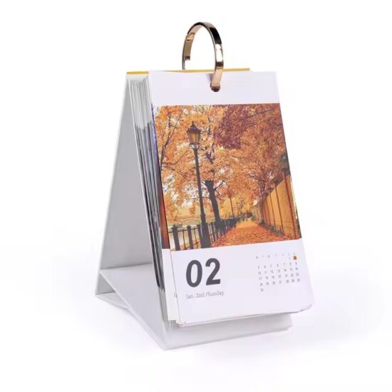 Practical desktop standing calendar for daily planning and scheduling