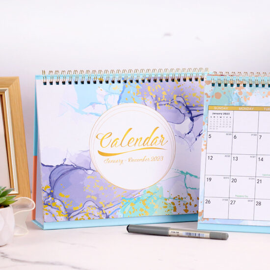 Custom Office Desk Calendar Planner with Writable Pages
