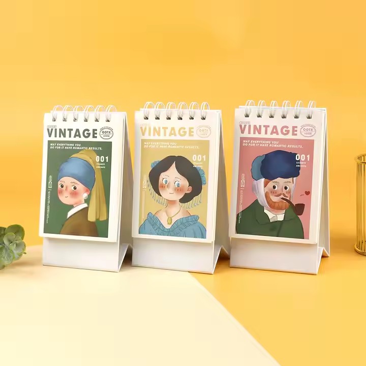 Eco-friendly writable office desk calendar with custom logo