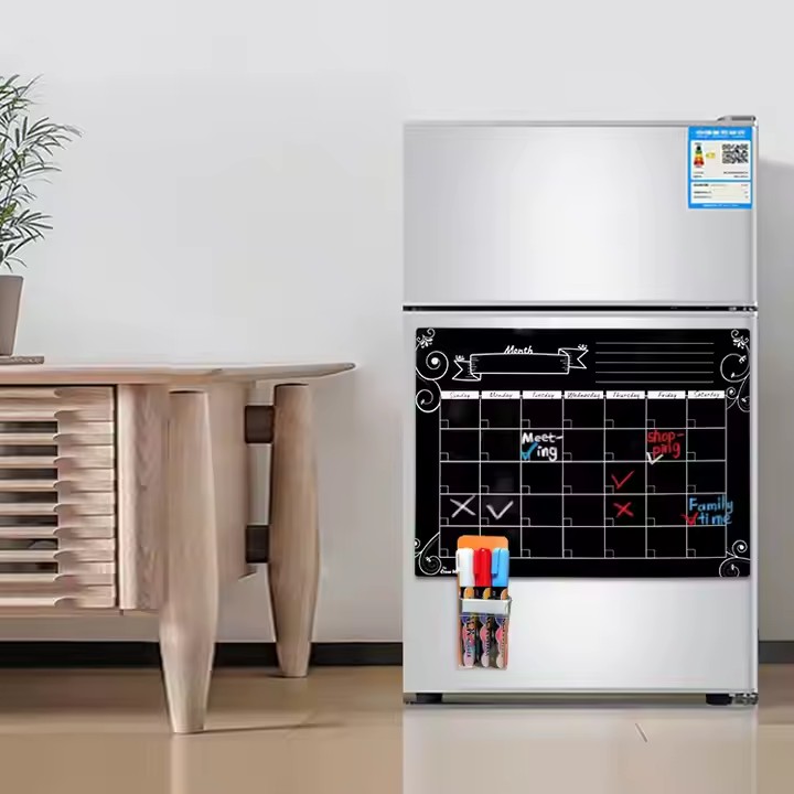Magnetic dry erase whiteboard calendar for fridge with customizable design