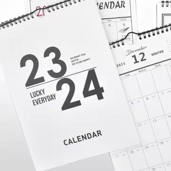 Custom minimalist wall calendar for home and office use