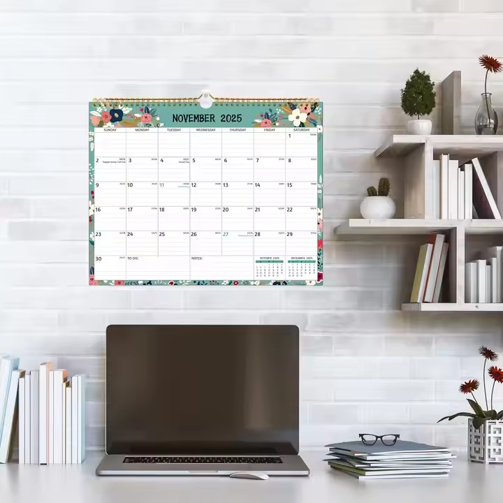 Custom minimalist wall calendar for home and office use