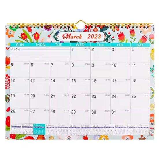 Minimalist custom office wall calendar for date planning