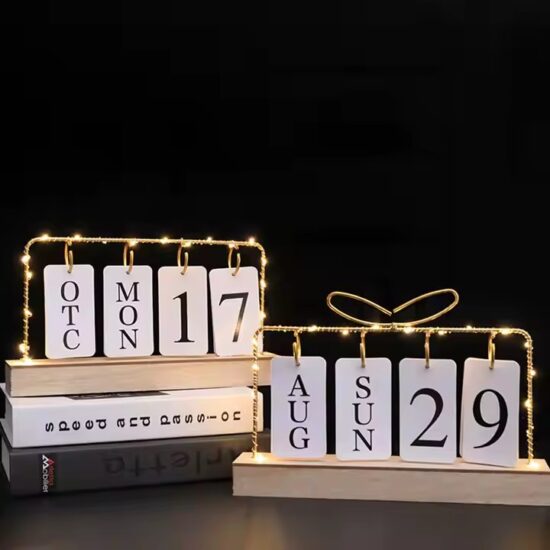Elegant desktop calendar for time management and daily organization

