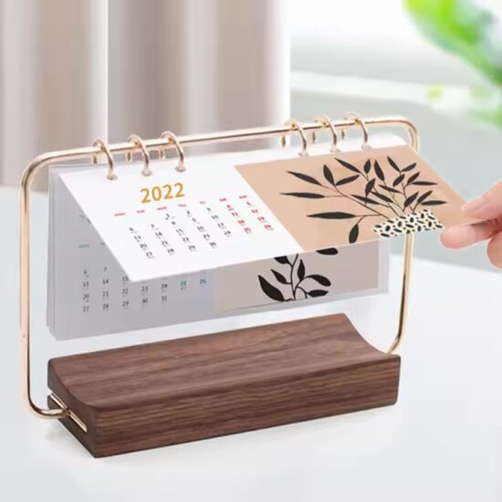 Elegant desktop calendar for time management and daily organization


