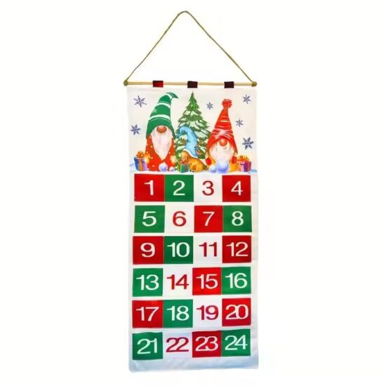 Custom hanging pocket storage calendar organizer with multiple compartments