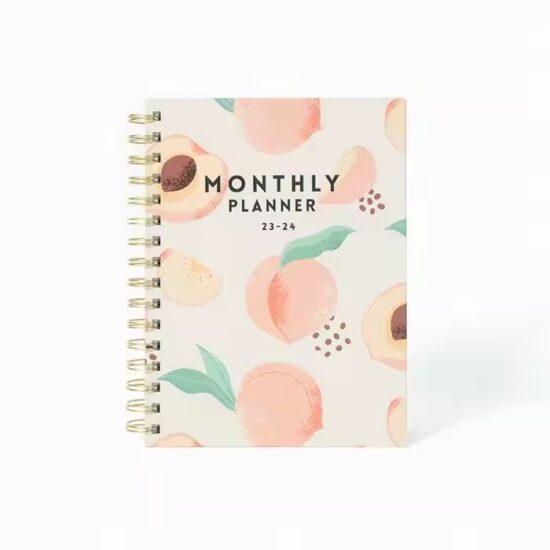 Custom Spiral Weekly Planner Notebook with Calendar Layout