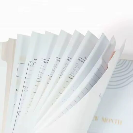 Custom Spiral Weekly Planner Notebook with Calendar Layout