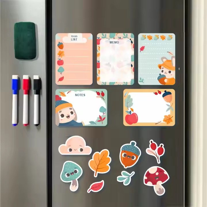 Popular magnetic weekly fridge calendar board for meal planning and tasks