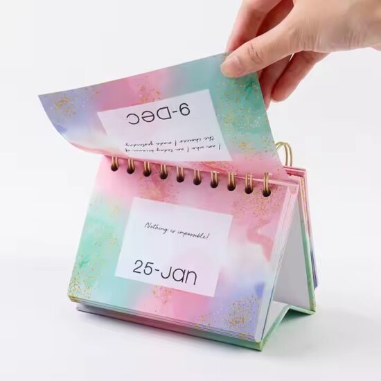 Minimalist desk calendar for effective daily planning and organization