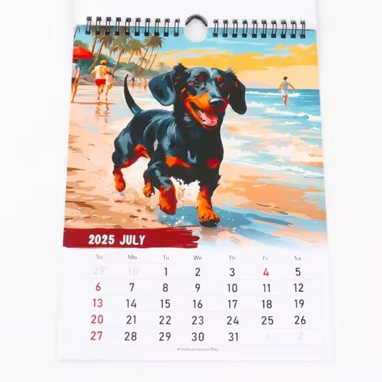 Custom full-color daily wall calendar for business or office use