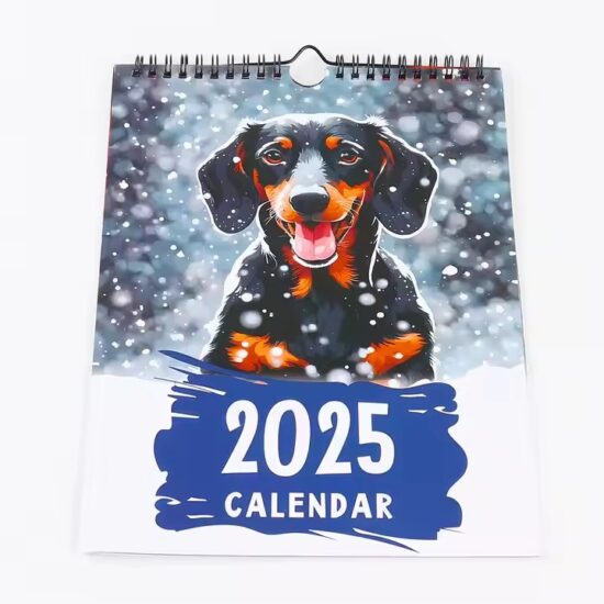 Custom full-color daily wall calendar for business or office use