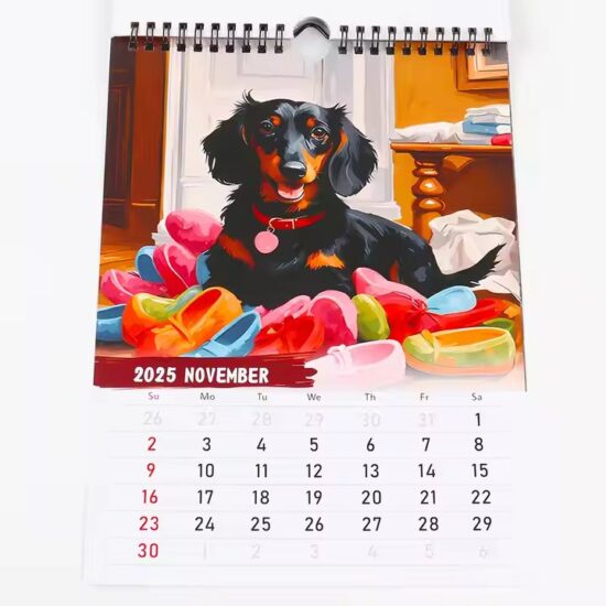 Custom full-color daily wall calendar for business or office use