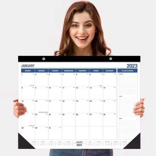 Personalized custom planner wall calendar for office or home