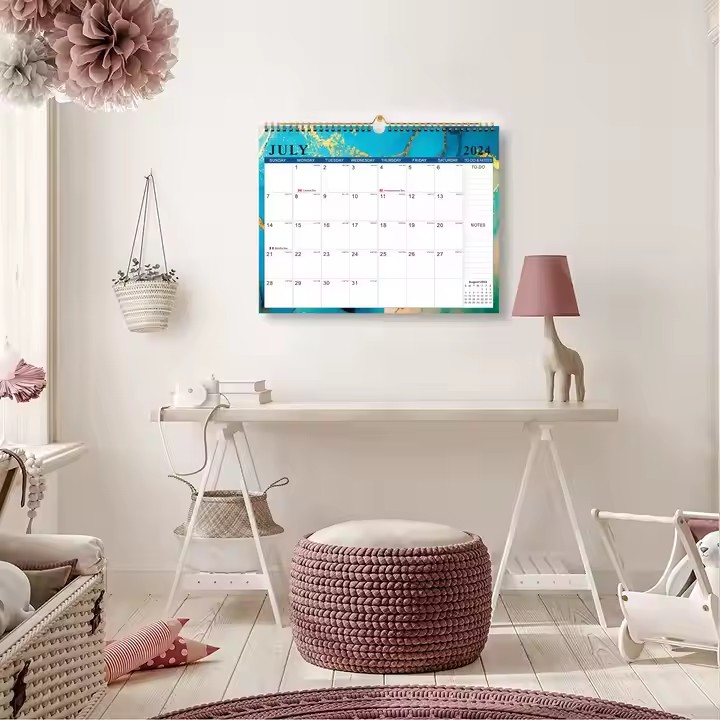 Custom monthly planner poster calendar for office or business wall use