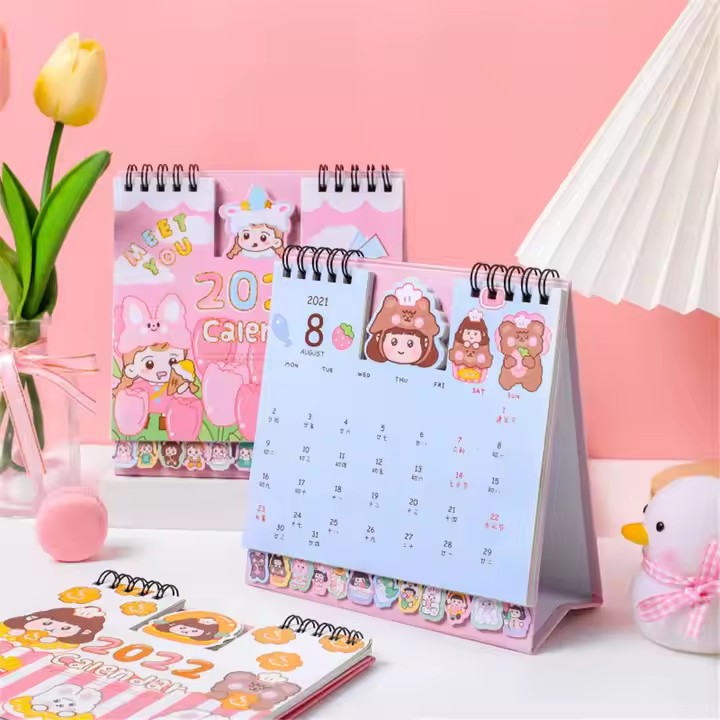 Custom Annual Time Planner Desk Calendar for Office Use