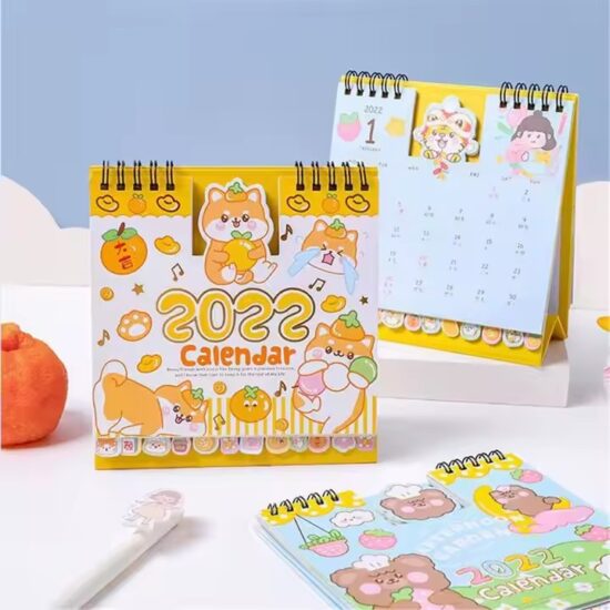 Custom Annual Time Planner Desk Calendar for Office Use